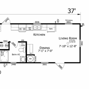 Oxnard / 14 x 37 / 1 Bed 1 Bath (493 Sq Ft)