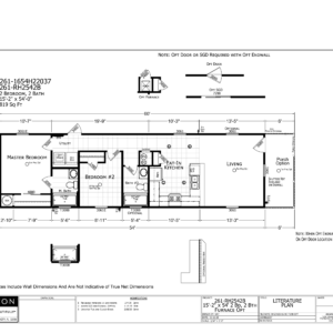 Hornton / 16 x 54 / 2 Bed 2 Bath (819 Sq Ft)