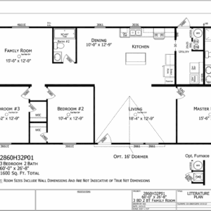 Harsens / 28 x 60 / 3 Bed 2 Bath (1,600 Sq Ft)