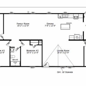 Kinsail / 28 x 68 / 4 Bed 2 Bath (1,814 Sq Ft)