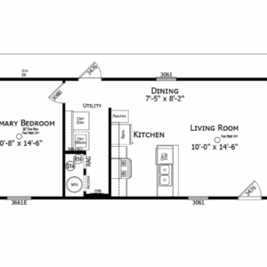 Caprice / 16 x 56 / 2 Bed 2 Bath (849 Sq Ft)