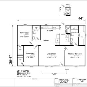Lanark / 28 x 44 / 3 Bed 2 Bath (1,173 Sq Ft)