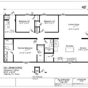 Kimball / 28 x 48 / 3 Bed 2 Bath EndLoader (1,280 Sq Ft)