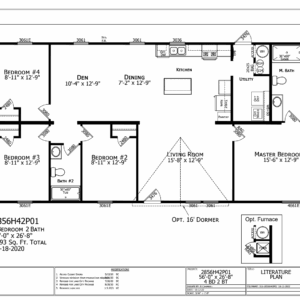 Plumosa / 28 x 56 / 4 Bed 2 Bath (1,493 Sq Ft)