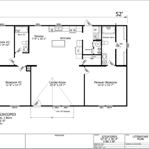Coupeville / 32 x 52 / 3 Bed 2 Bath (1,577 Sq Ft)