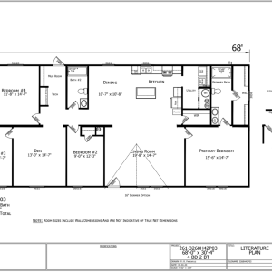 Asherton / 32 x 68 / 4 Bed 2 Bath (2,062 Sq Ft)